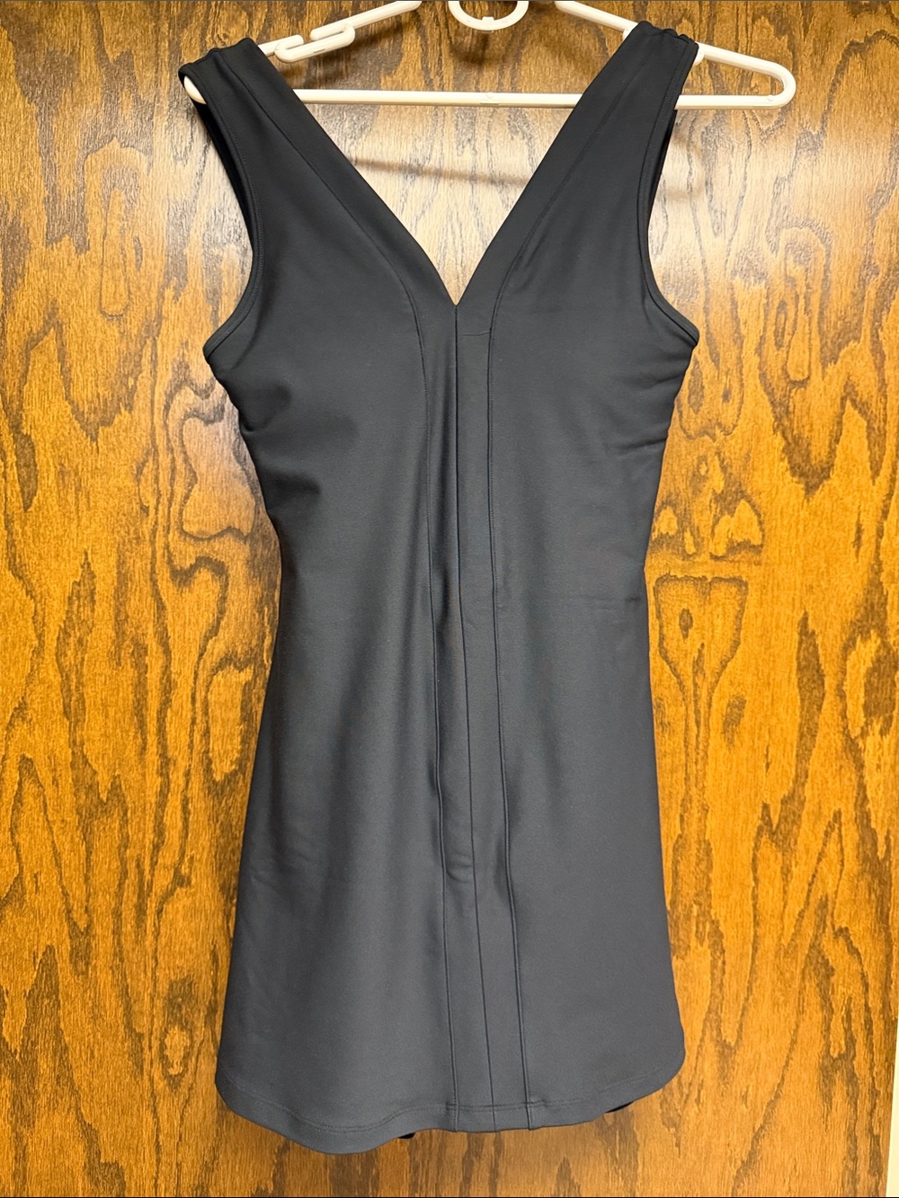 Abercrombie YPB sculptLUX V-Neck Mini Dress Black S
